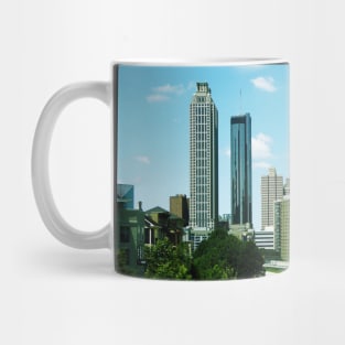 Cool photography of Atlanta Georgia skyline blue sky USA city break Mug